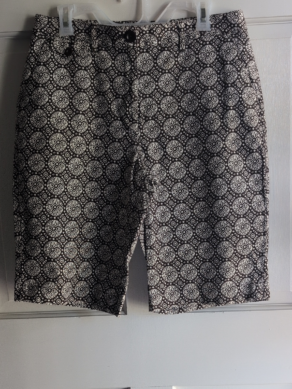 Talbots Brown and White Geometric Print Women's Shorts